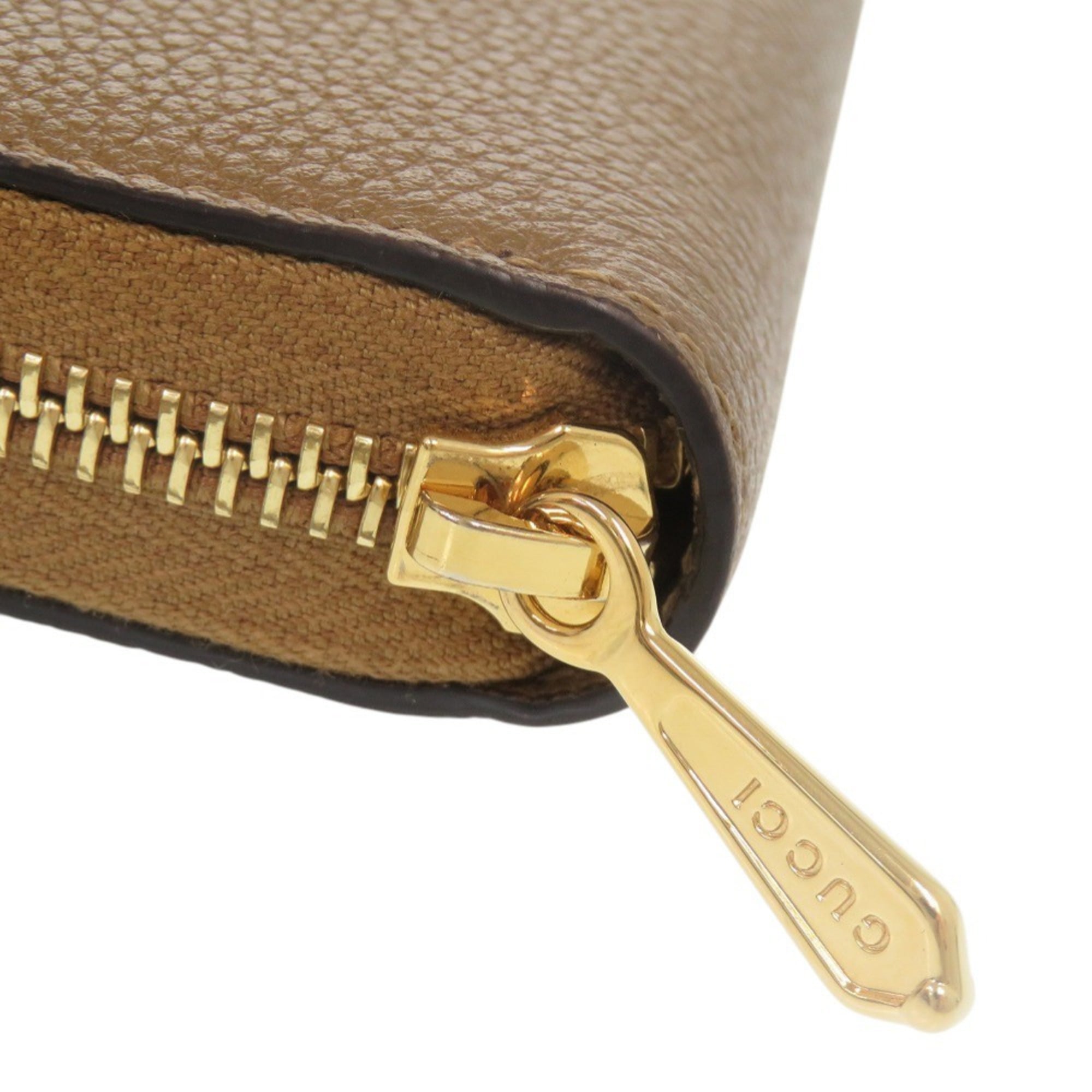 Gucci Brown Leather Long Wallet (Bi-Fold) (Pre-Owned)