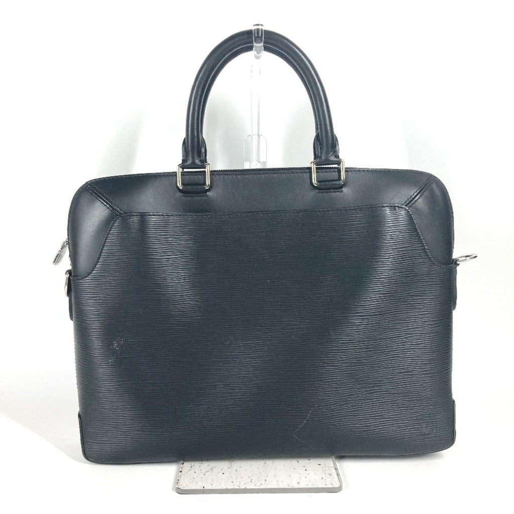 Louis Vuitton Black Noir Epi Leather Briefcase Tote Bag