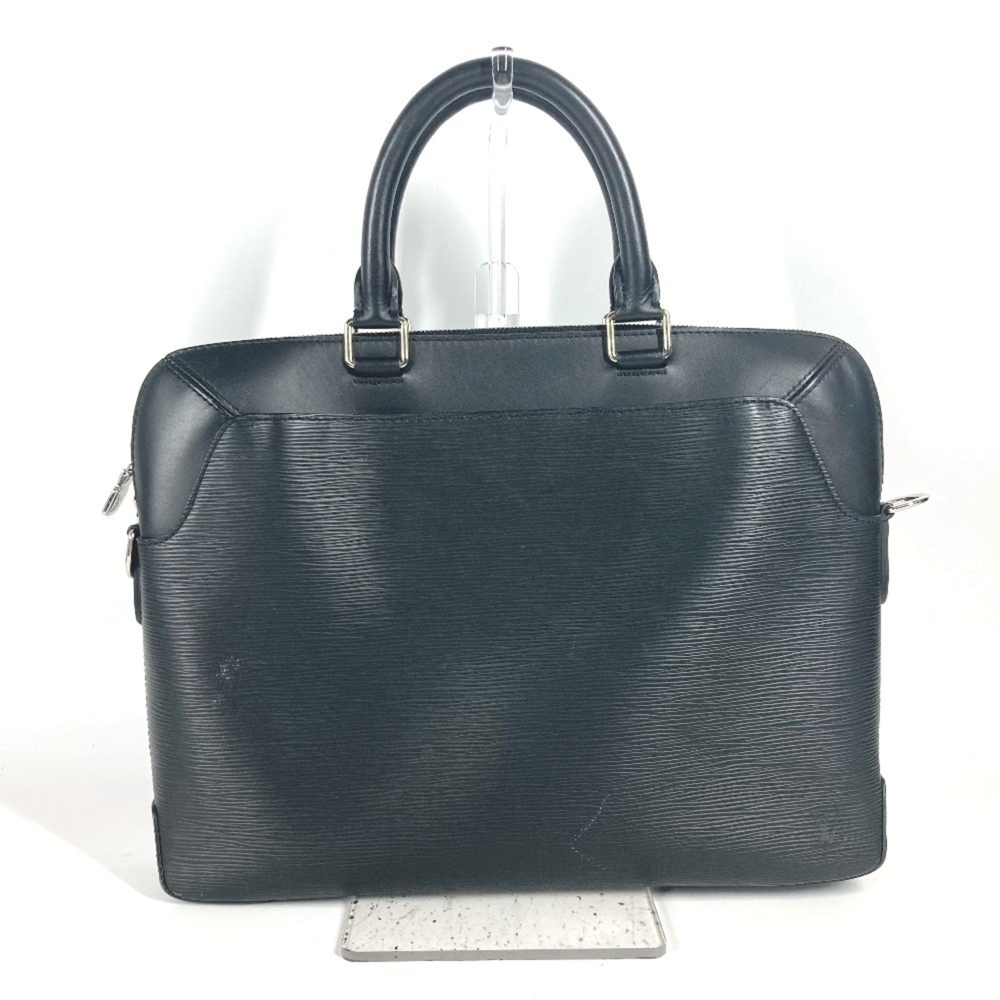 Louis Vuitton Black Noir Epi Leather Briefcase Tote Bag
