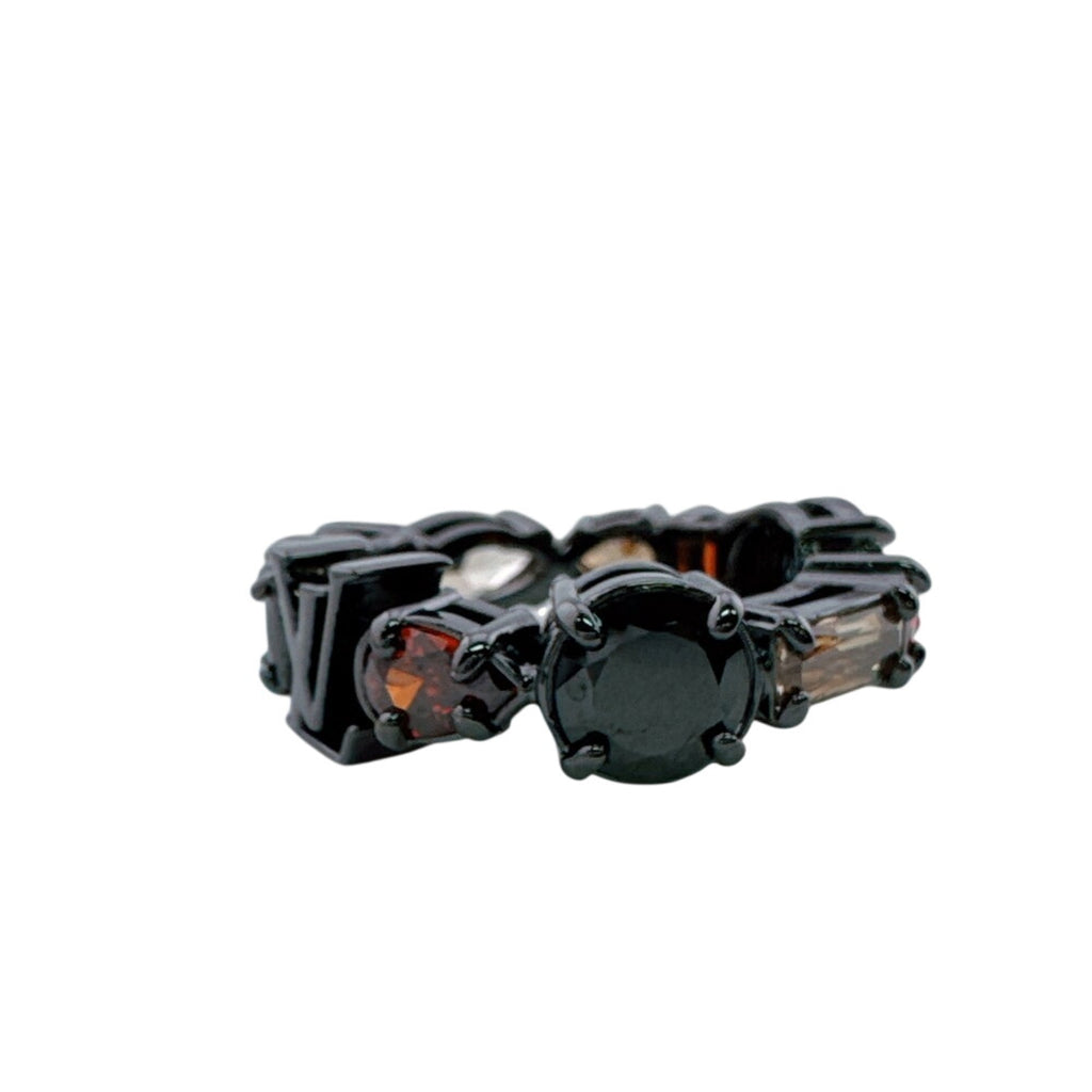 Louis Vuitton Black Metal Band Ring