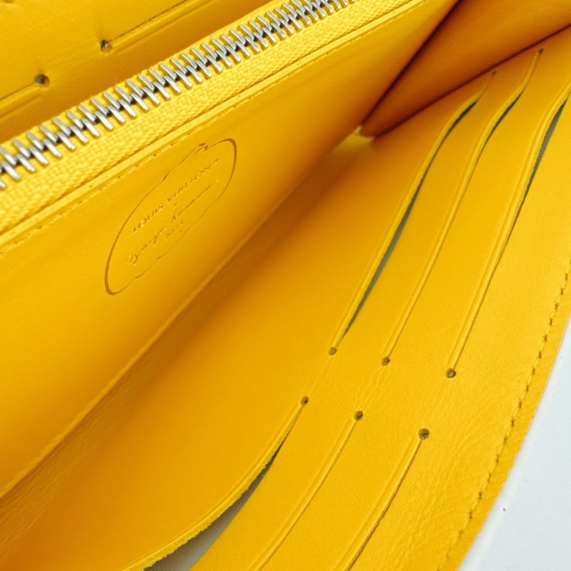 Louis Vuitton Dot Infinity (Yayoi Kusama) Multi-Color Yellow Leather Long Wallet