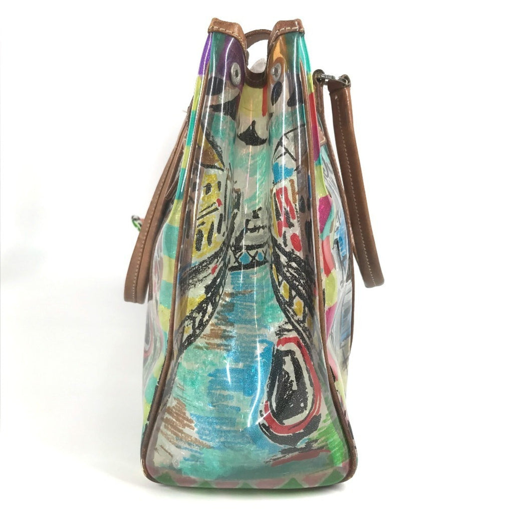 Prada Multi-Color Vinyl Shoulder Bag Tote Bag