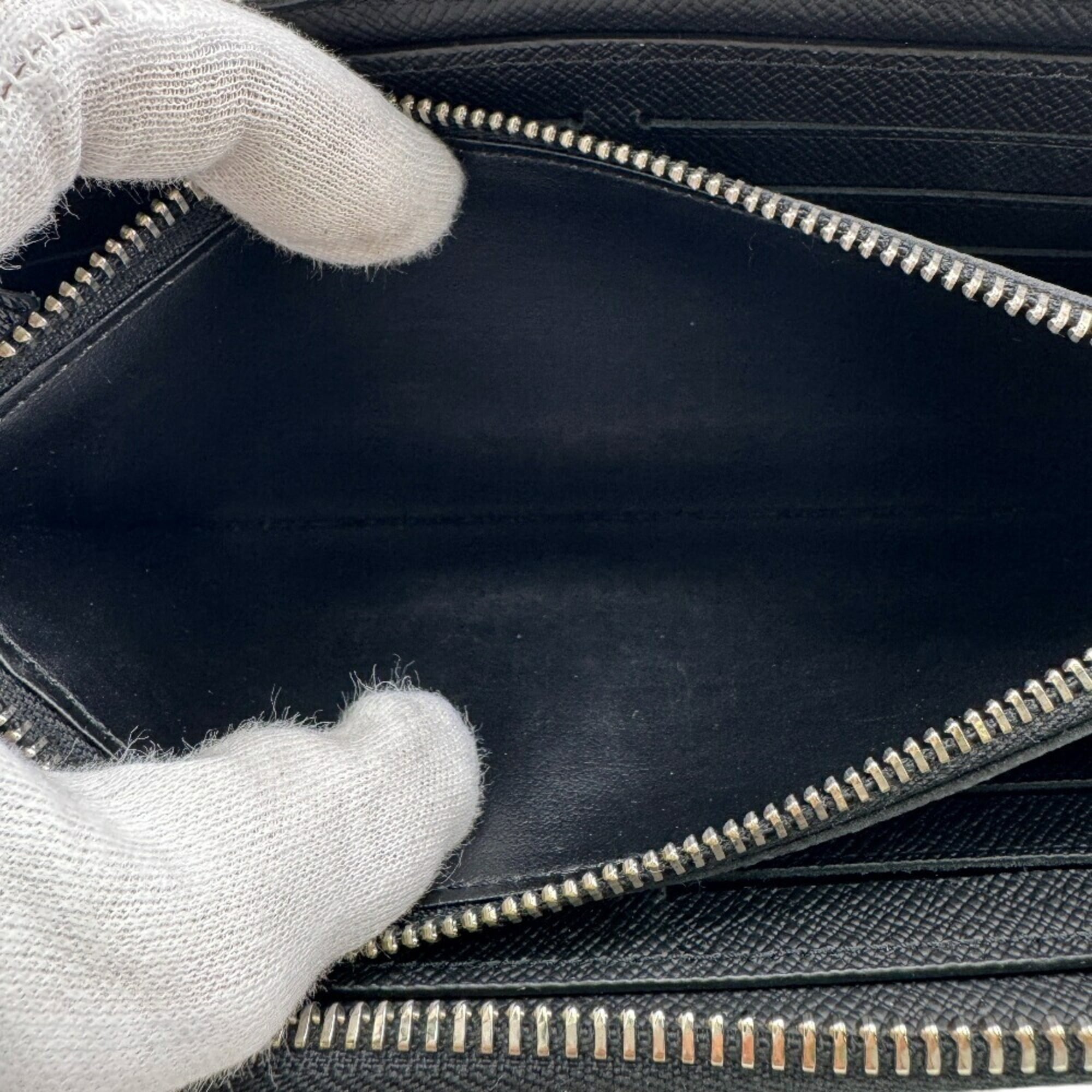 Louis Vuitton Black Leather Long Wallet