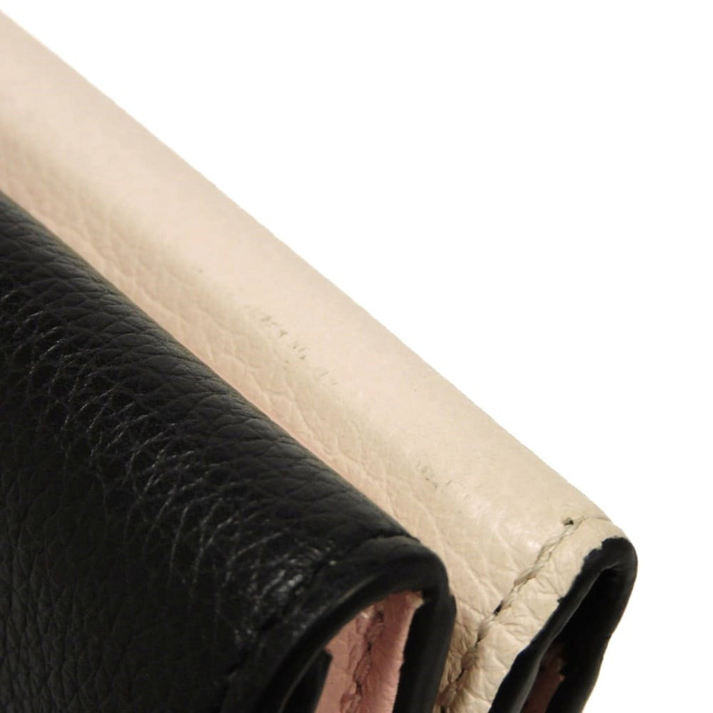 Louis Vuitton Noir Rose Tricolor Leather Wallet (Tri-Fold)