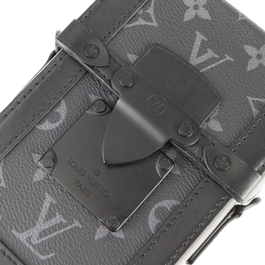 Louis Vuitton Black Gray Leather Pochette Pouch Shoulder Bag
