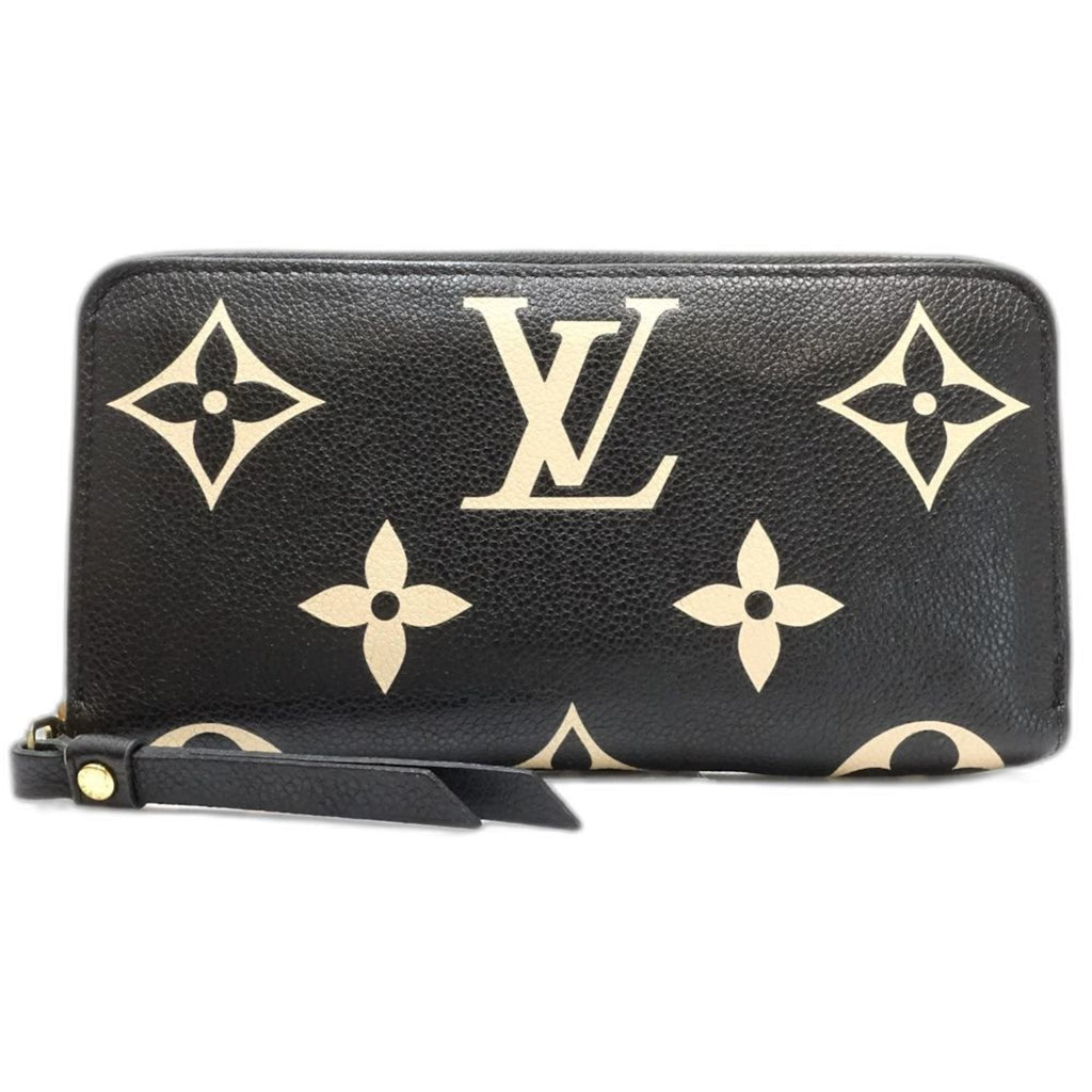 Louis Vuitton Beige Black Monogram Long Wallet