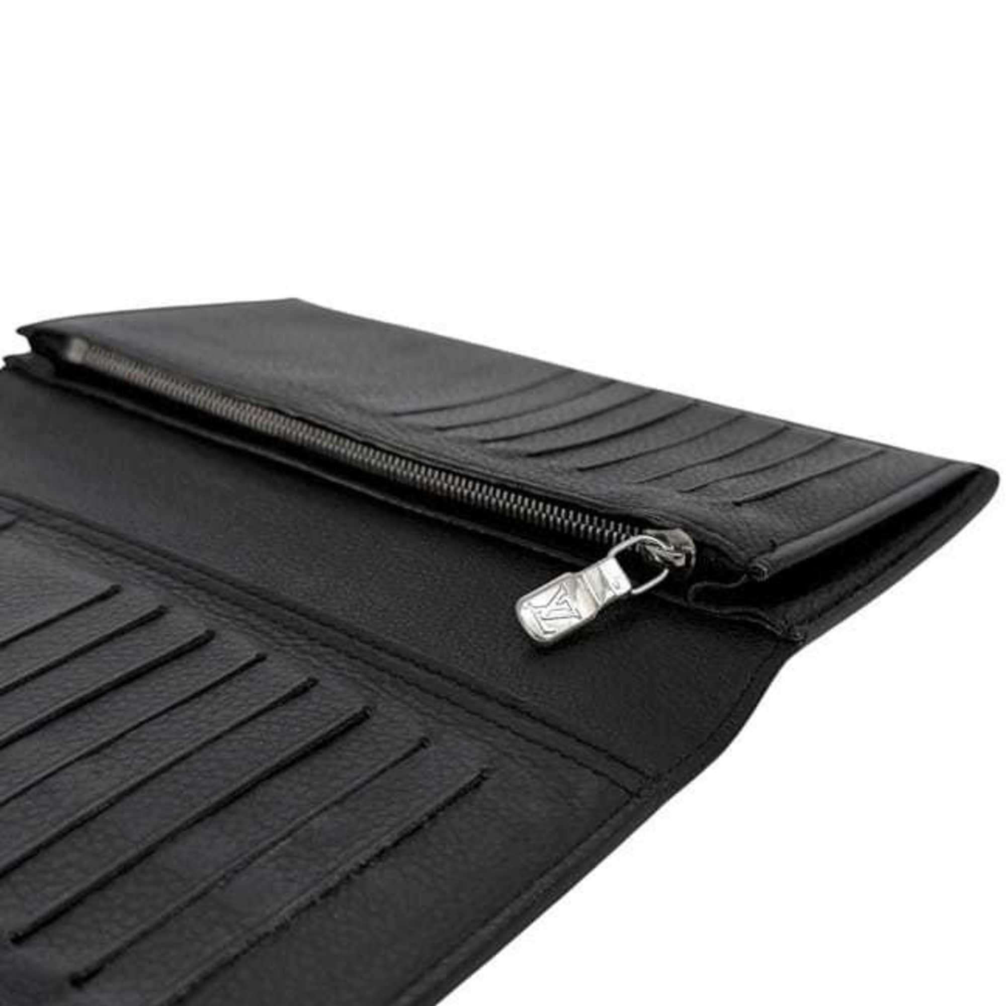 Louis Vuitton Black Noir Leather Long Wallet
