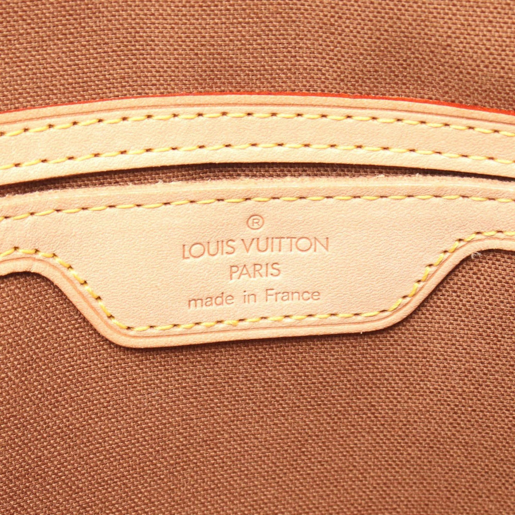 Louis Vuitton Brown Coated Canvas Leather Tote Bag