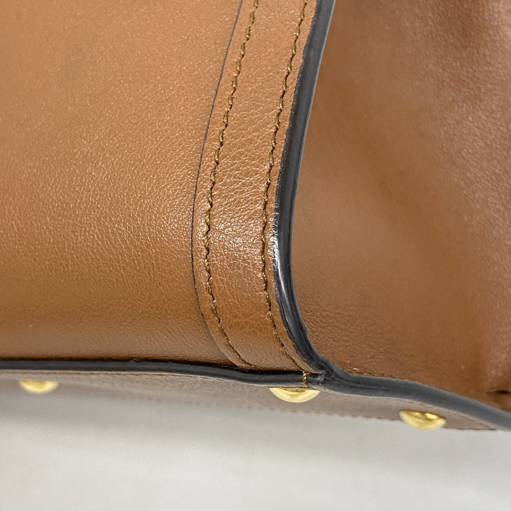 Gucci Brown Leather Handbag (Pre-Owned)