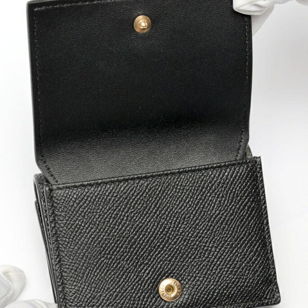 Christian Dior Black Leather Wallet (Tri-Fold) (Pre-Owned)