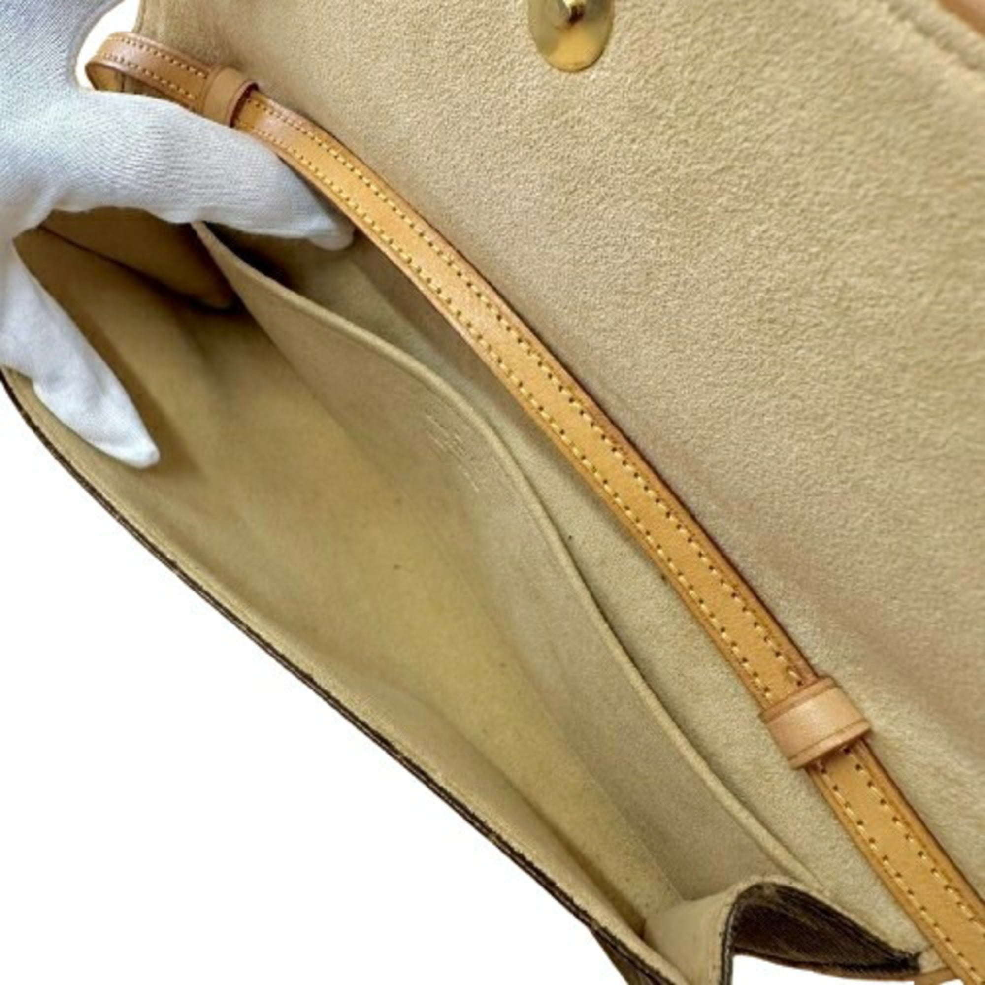 Louis Vuitton Monogram Brown Leather Shoulder Bag