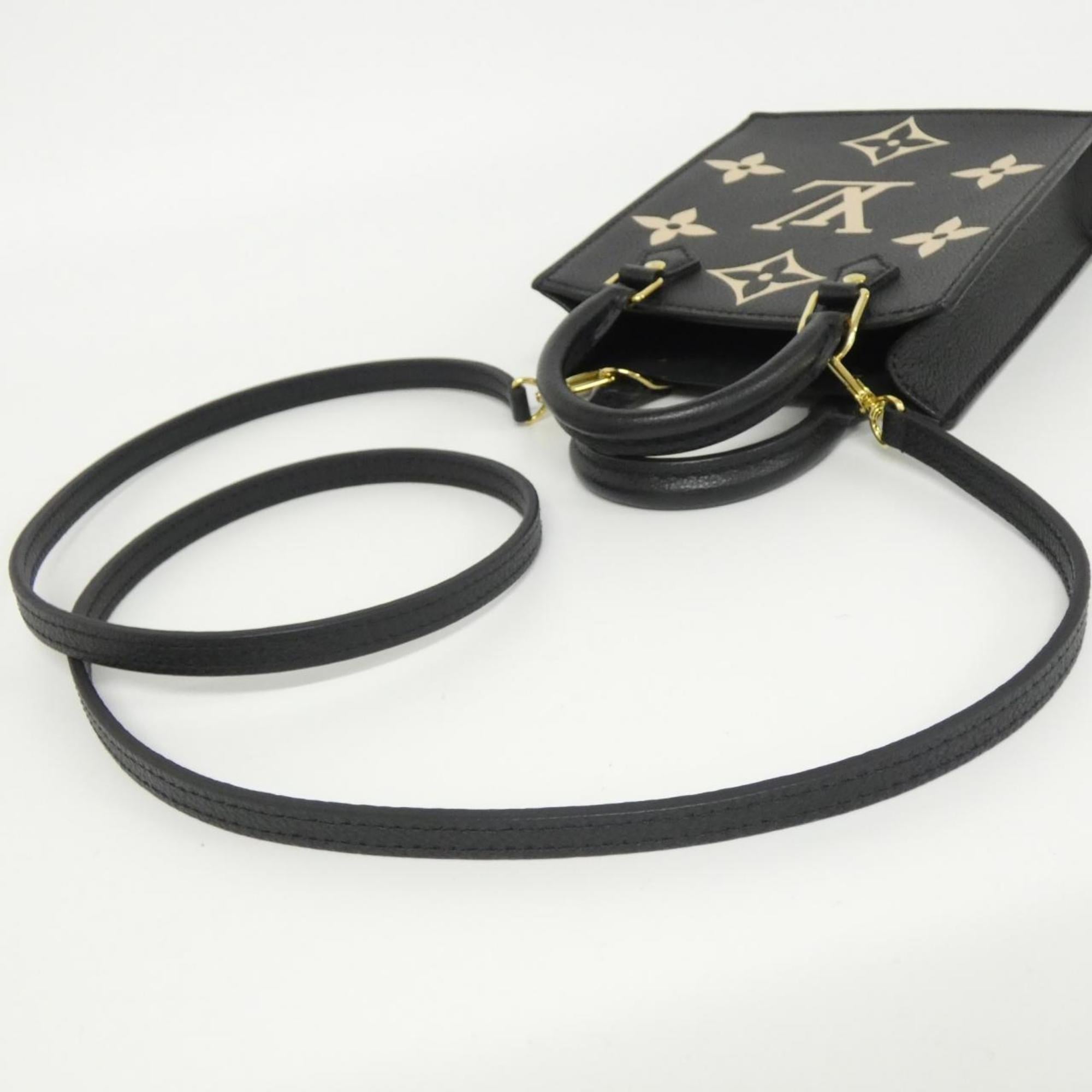 Louis Vuitton Monogram Empreinte Beige Black Leather Handbag