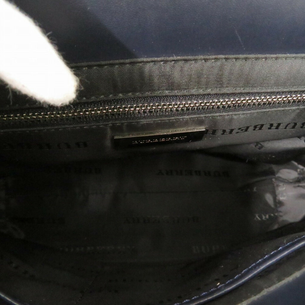 Burberry Gray Canvas Leather Handbag