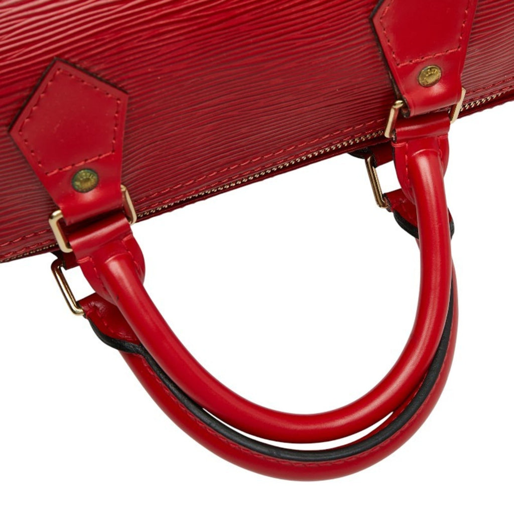 Louis Vuitton Castilian Red Leather Boston Bag Handbag