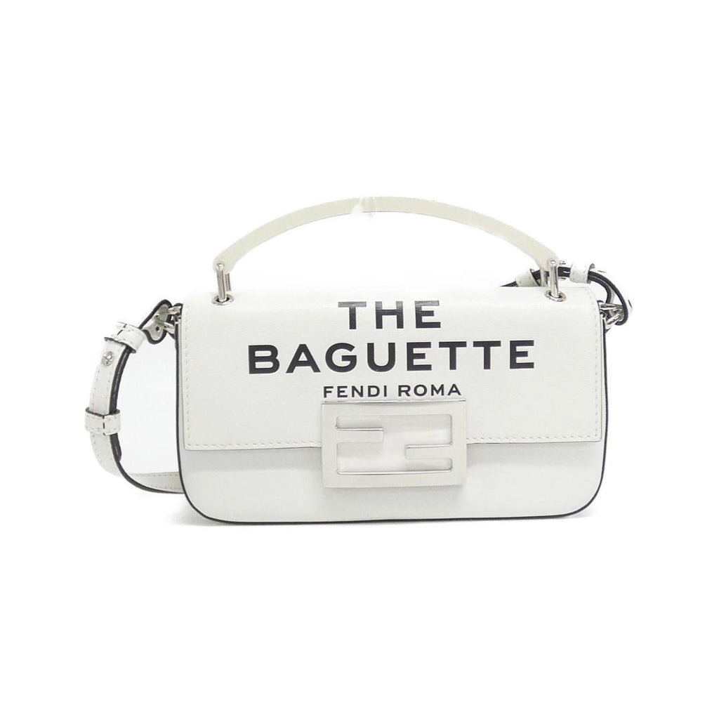 Fendi Silver Leather Handbag Shoulder Bag