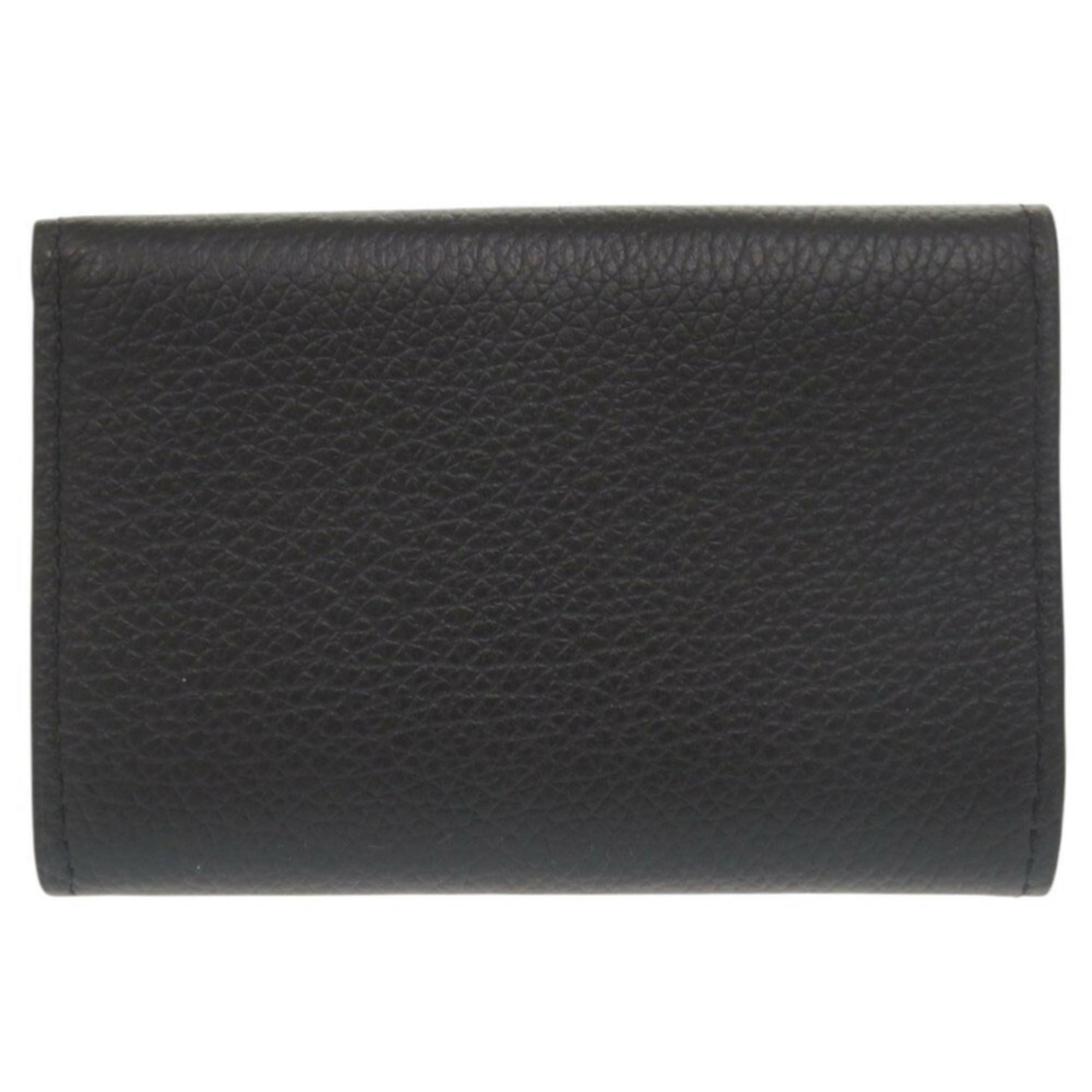 Louis Vuitton Black Noir Leather Wallet (Tri-Fold)