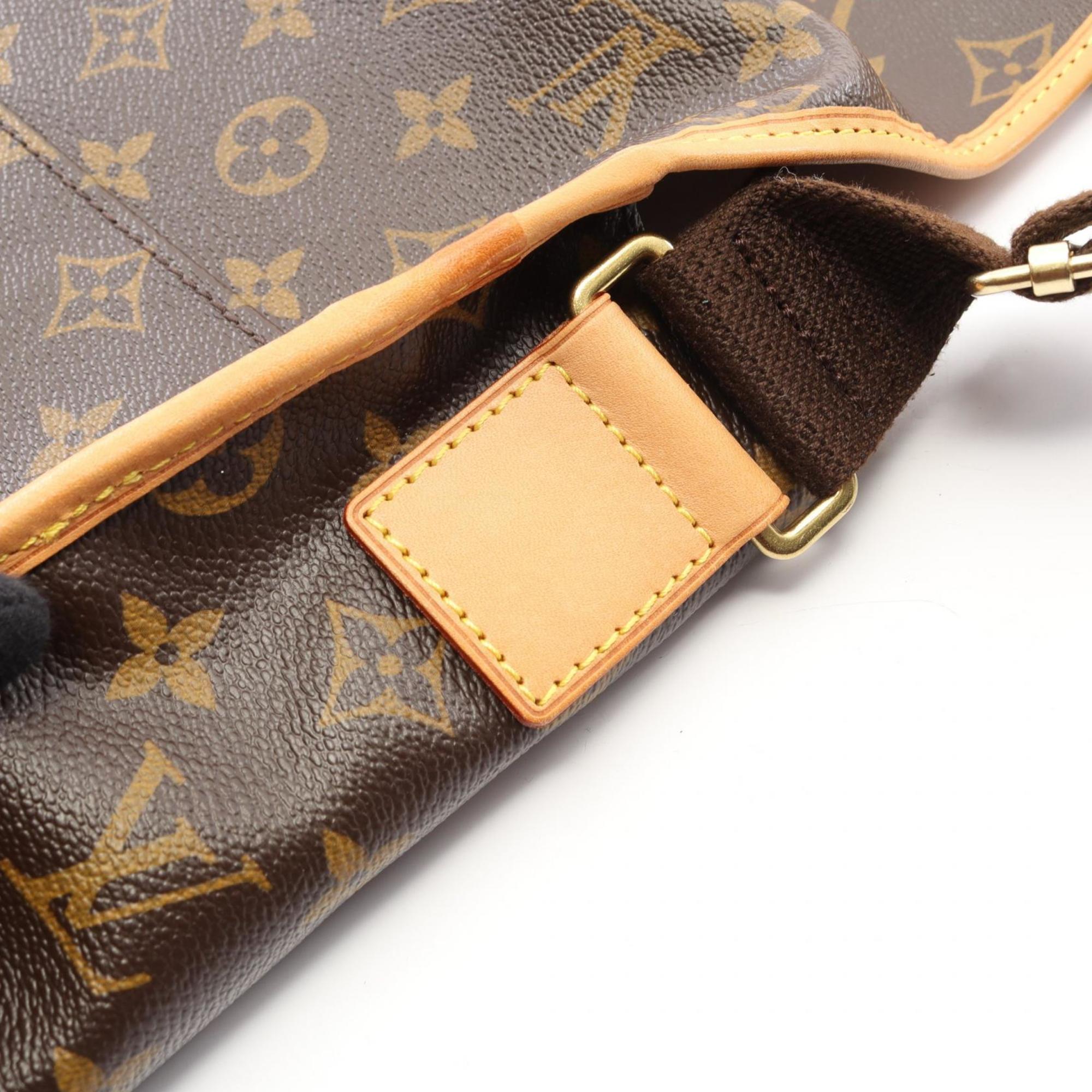 Louis Vuitton Brown Coated Canvas Monogram Leather Handbag Shoulder Bag