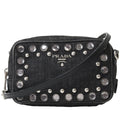 Prada Black Cotton Pochette Pouch Shoulder Bag