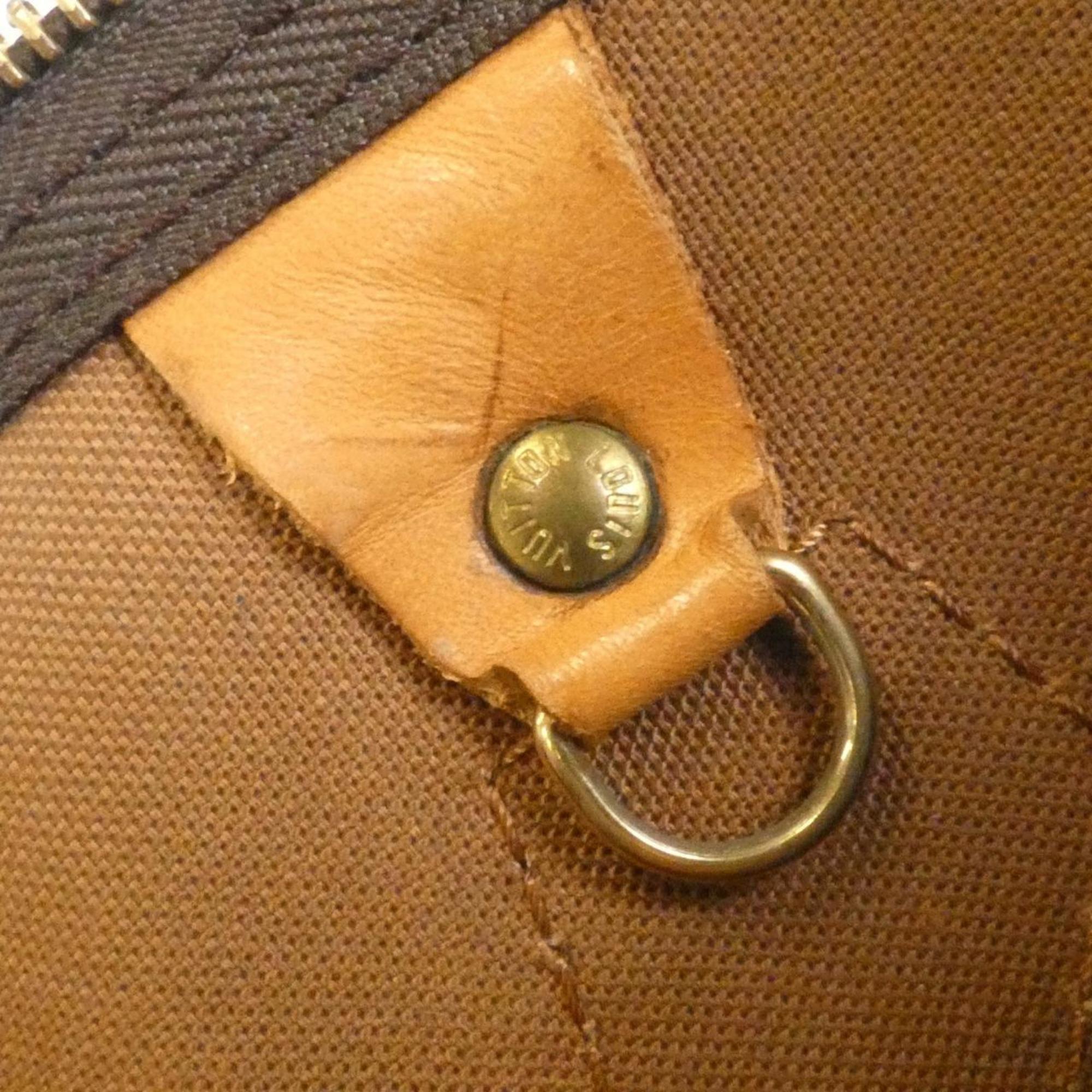 Louis Vuitton Marron Coated Canvas Boston Bag