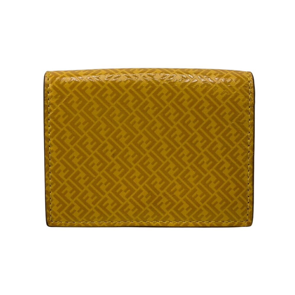 Fendi Yellow Leather Wallet (Tri-Fold)