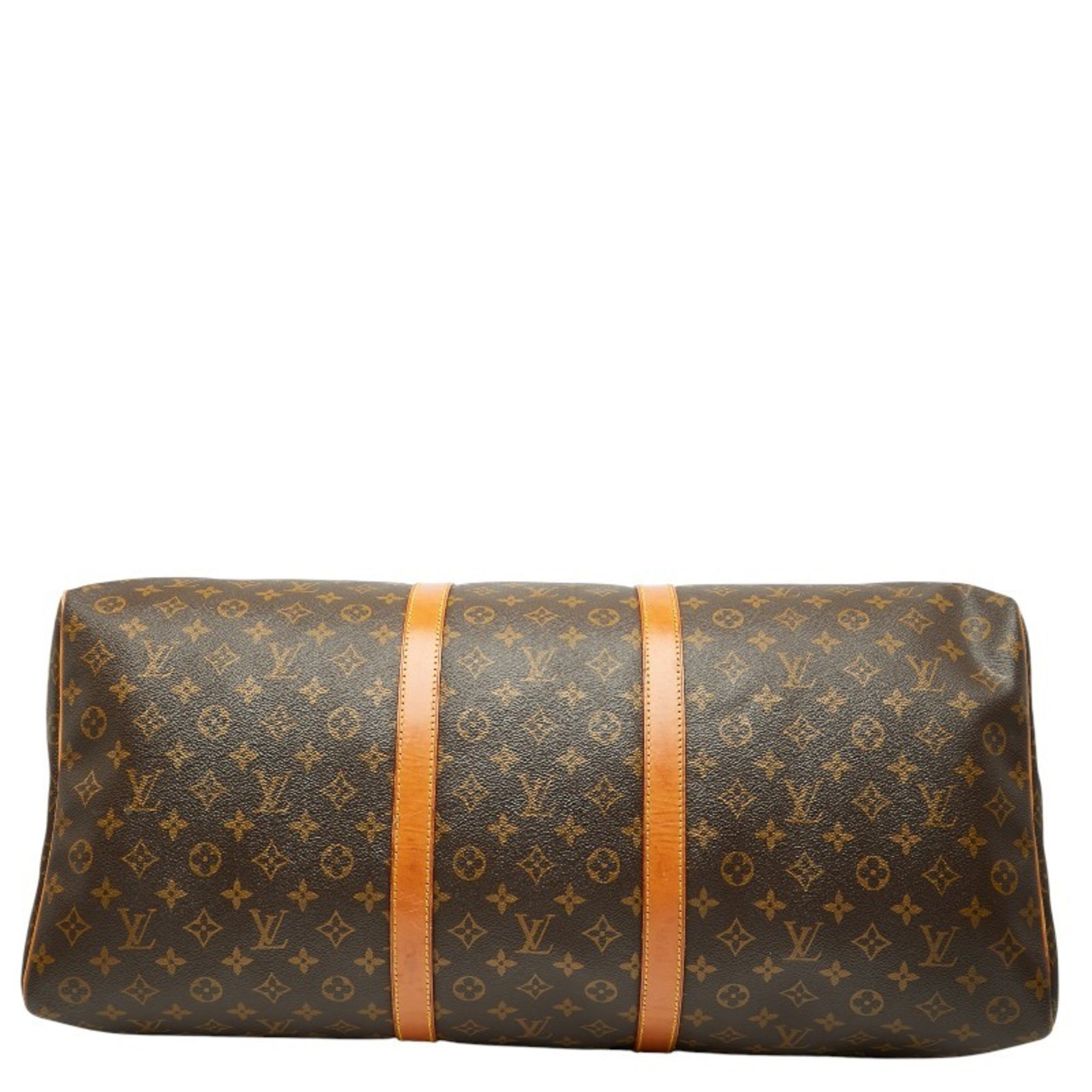 Louis Vuitton Brown Pvc Leather Boston Bag