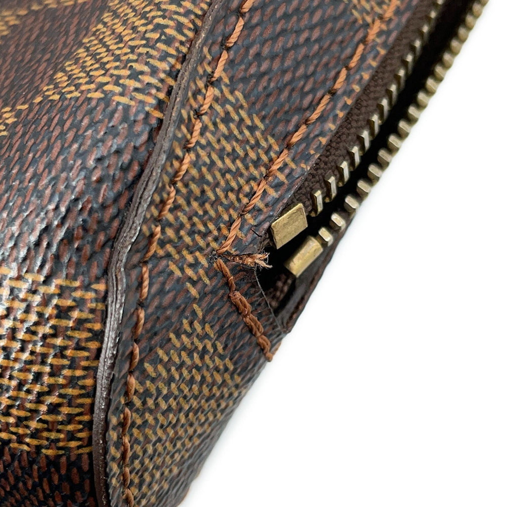 Louis Vuitton Damier Brown Damier Canvas Ebene Red Color Shoulder Bag Sling Bag