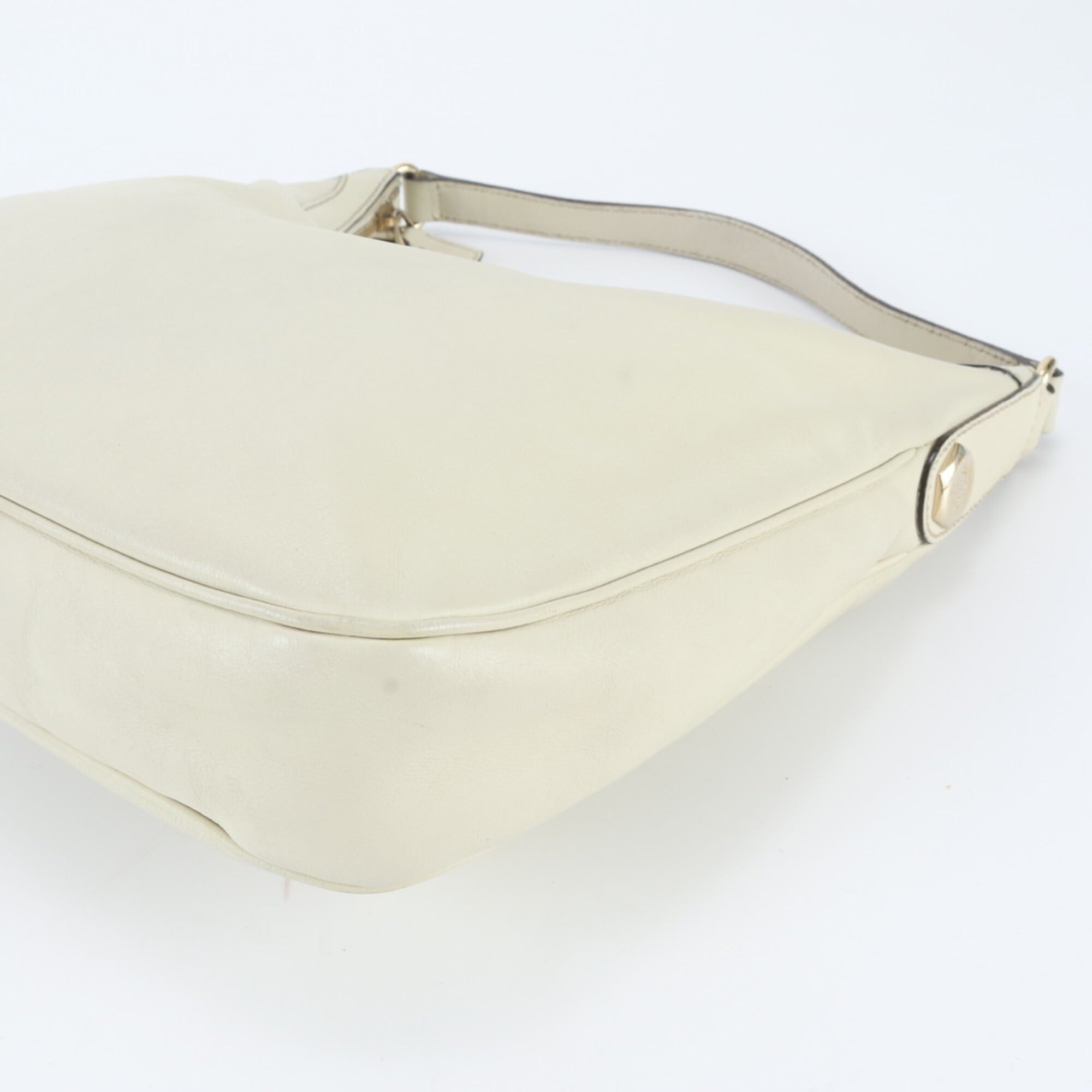 Gucci Beige Leather Handbag Shoulder Bag (Pre-Owned)