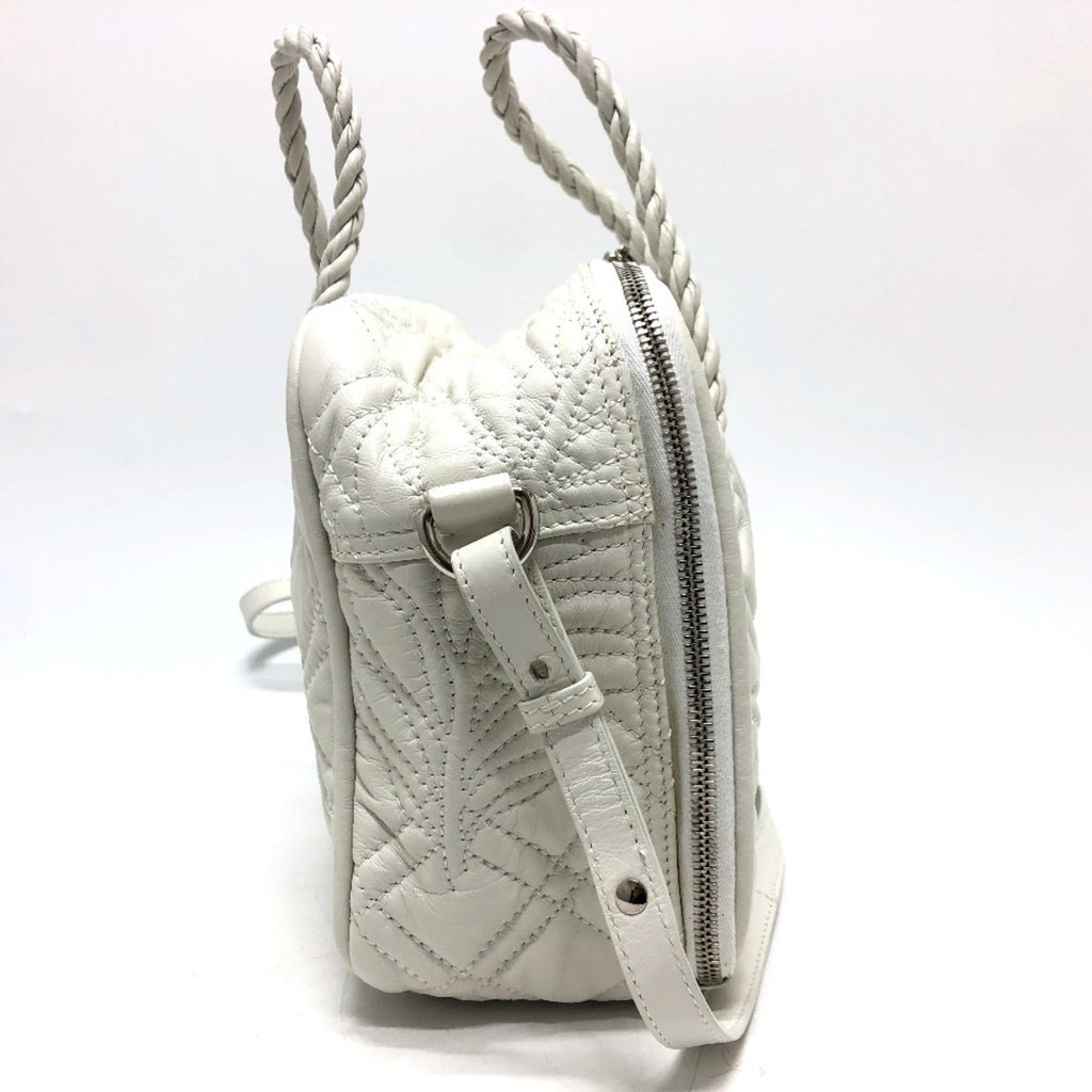 Balenciaga White Leather Hand