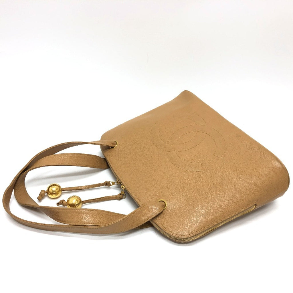 Chanel Beige Leather Tote Bag