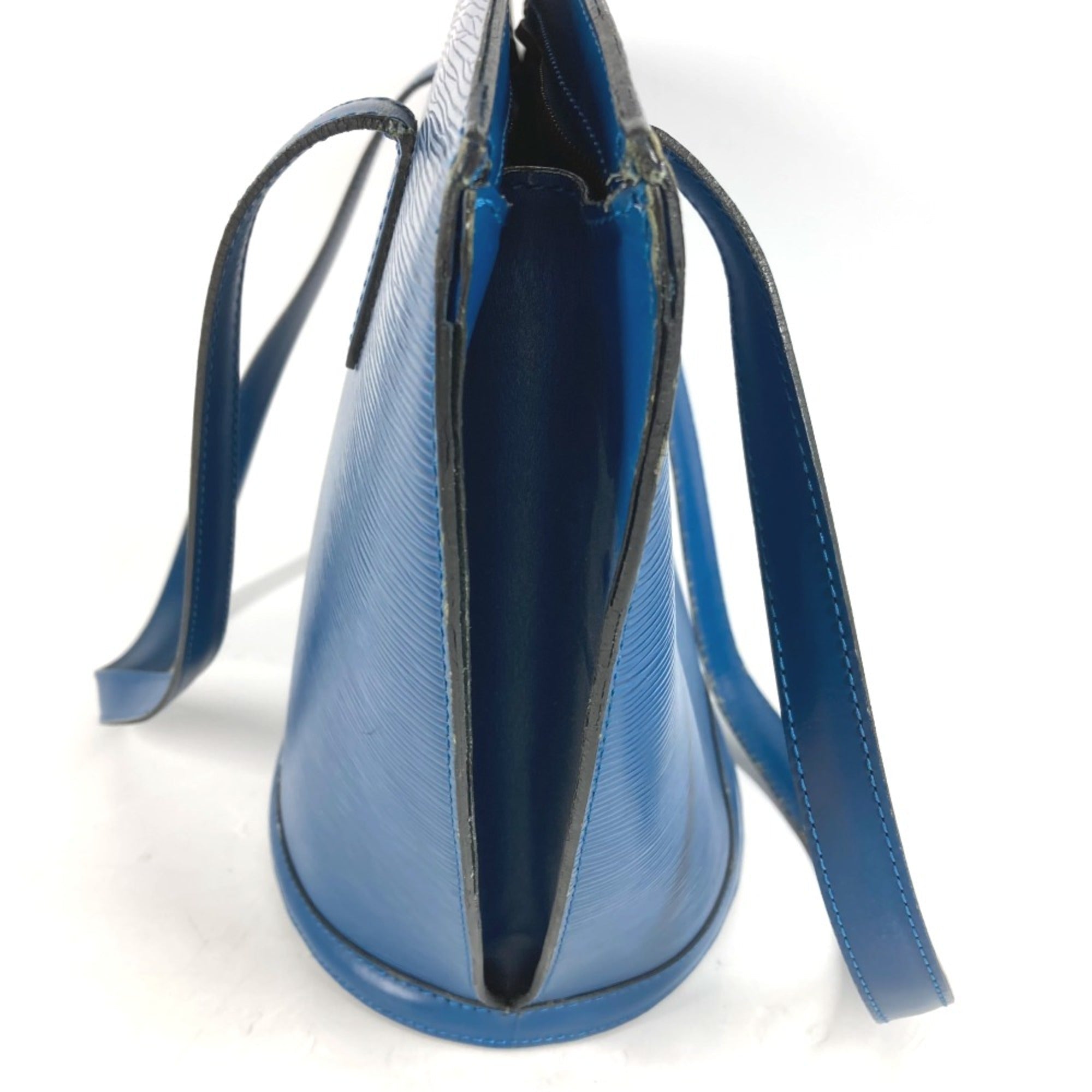 Louis Vuitton Blue Leather Tote Bag