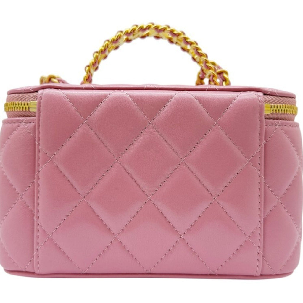 Chanel Pink Leather Handbag Shoulder Bag