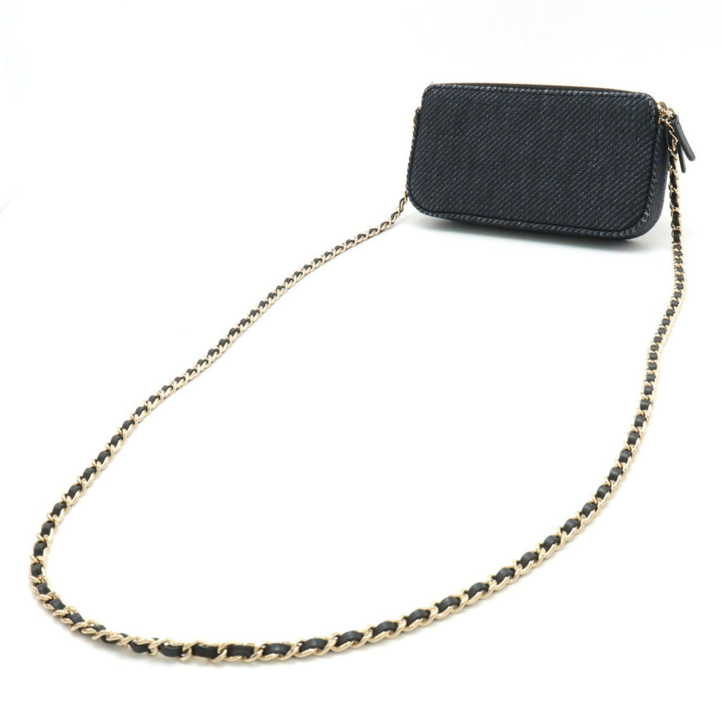 Chanel Navy Canvas Clutch Bag Shoulder Bag