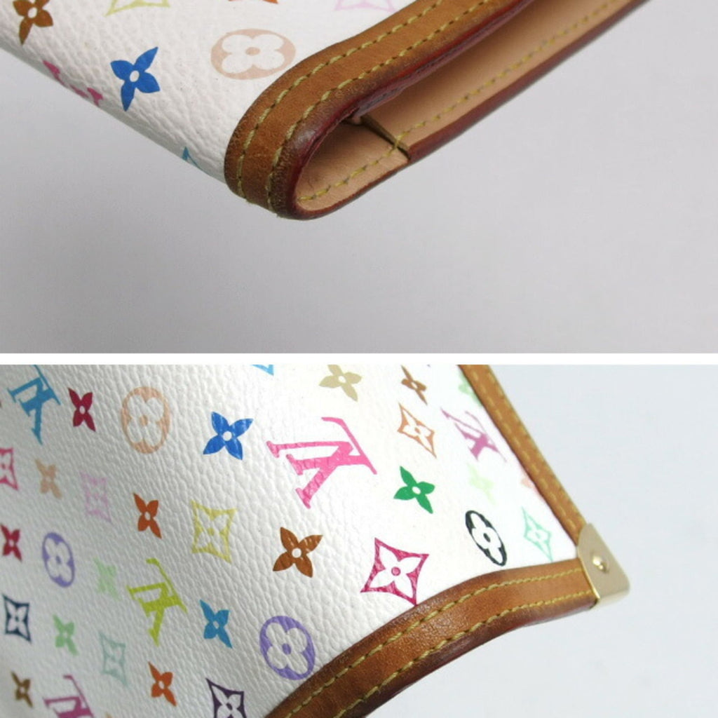 Louis Vuitton Blanc Monogram Multicolore Canvas Long Wallet (Tri-Fold)