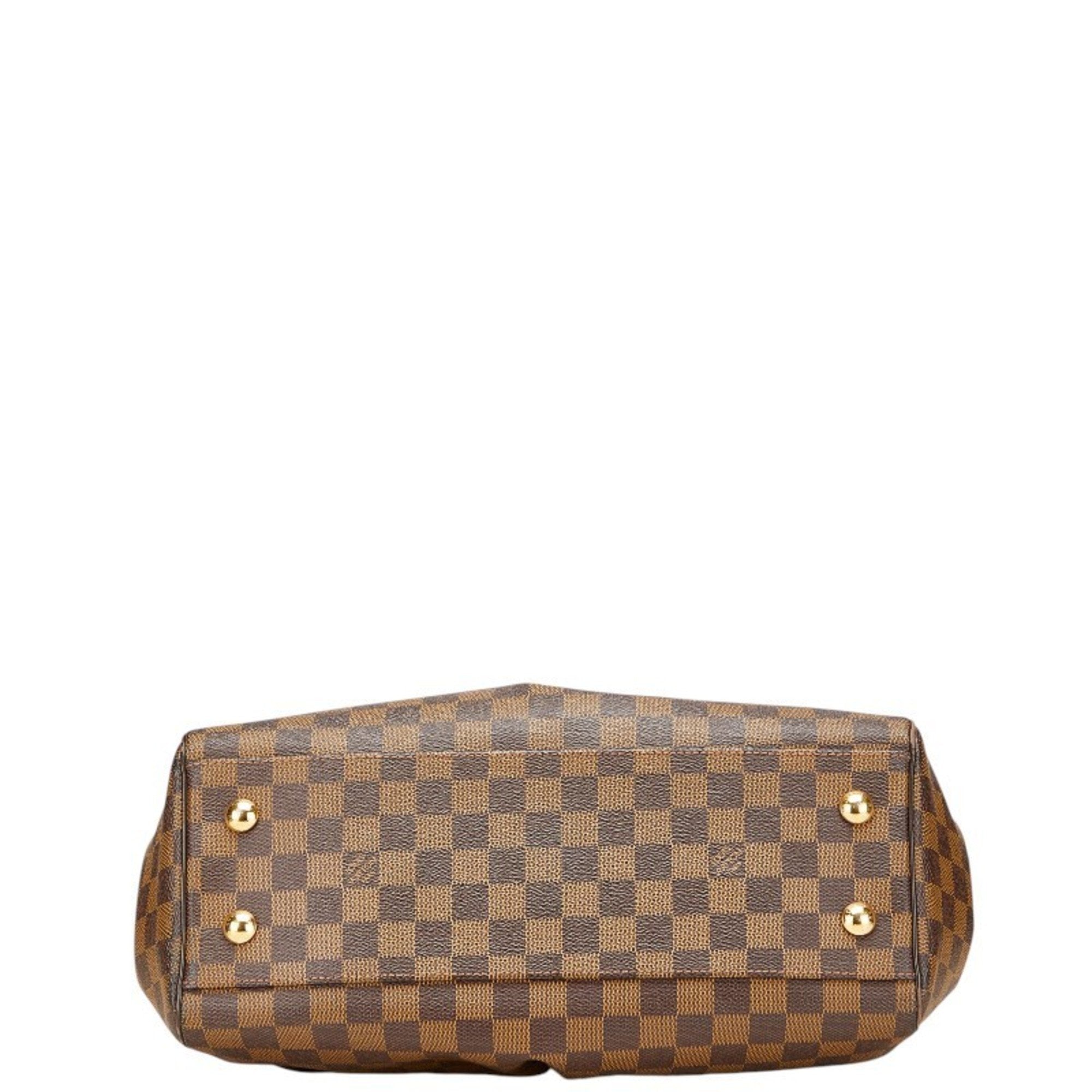 Louis Vuitton Damier Brown Pvc Leather Handbag Shoulder Bag