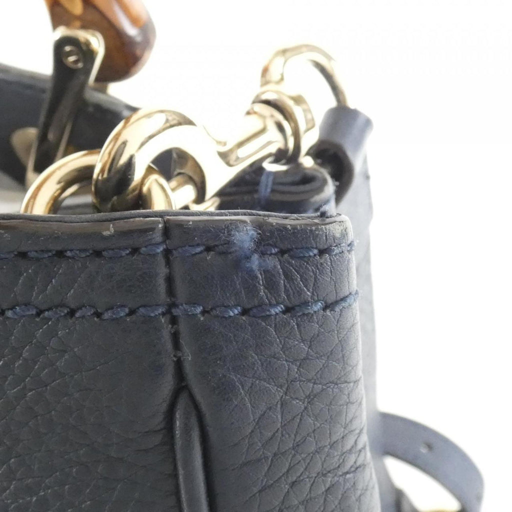 Gucci Dark Blue Leather Handbag (Pre-Owned)