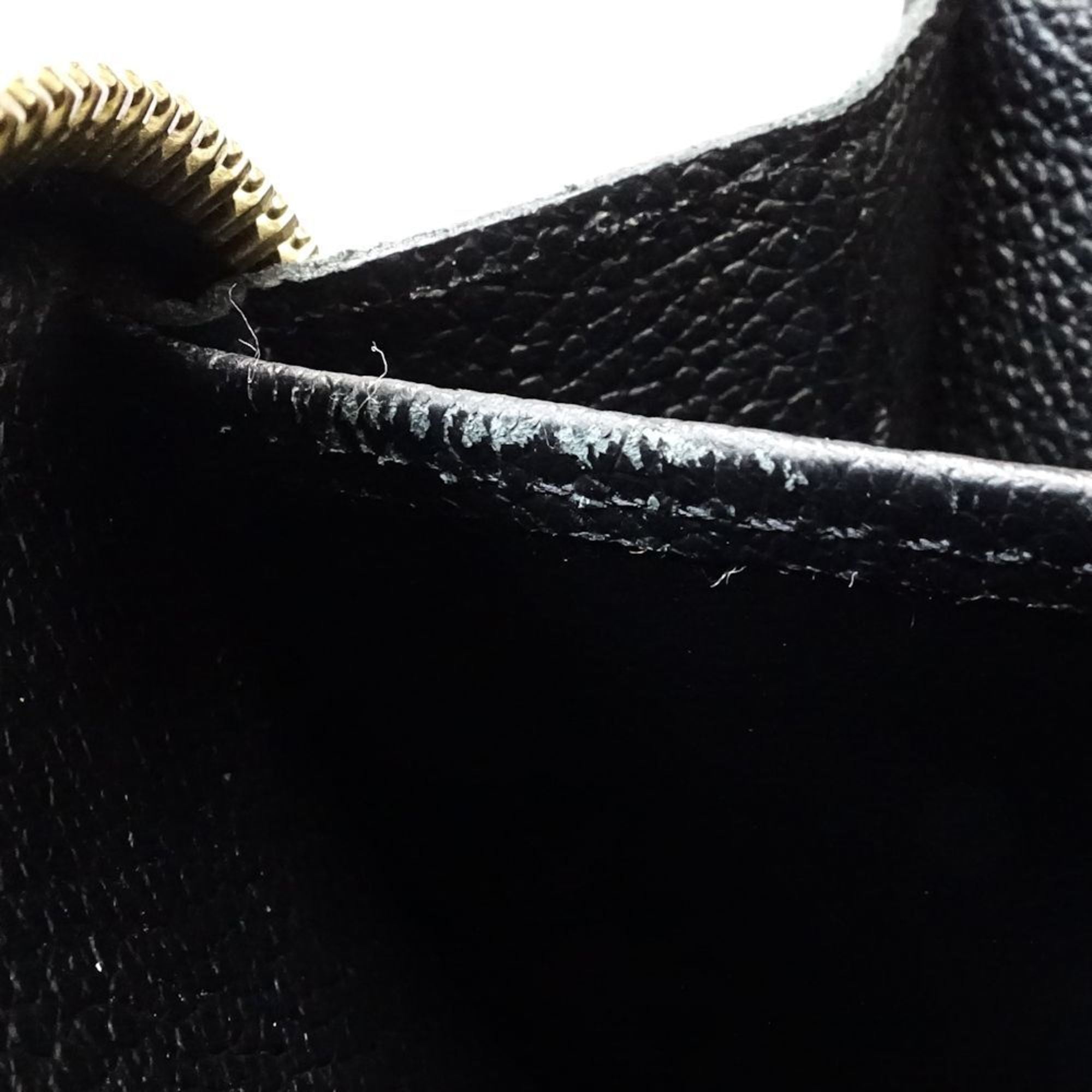 Louis Vuitton Black Leather Long Wallet