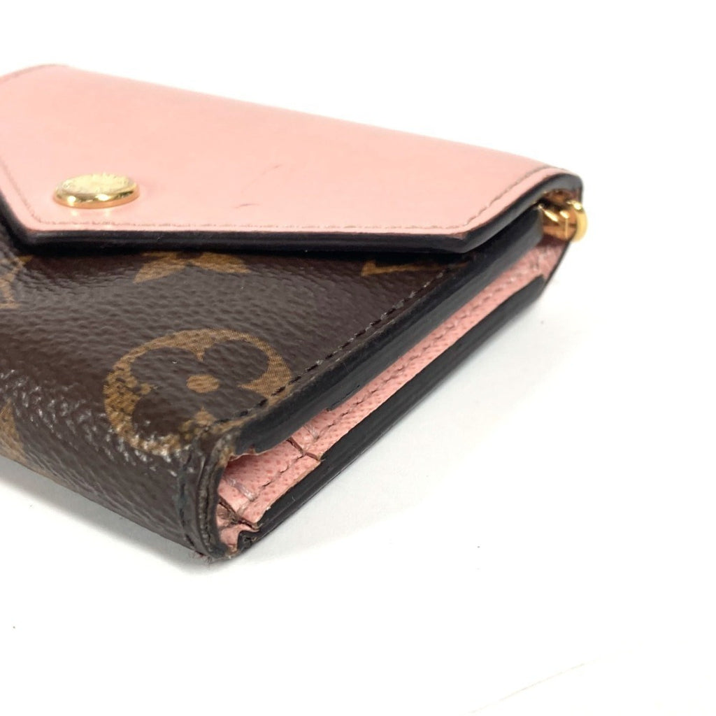 Louis Vuitton Monogram Brown Pink Rose Ballerine Monogram Wallet (Tri-Fold)
