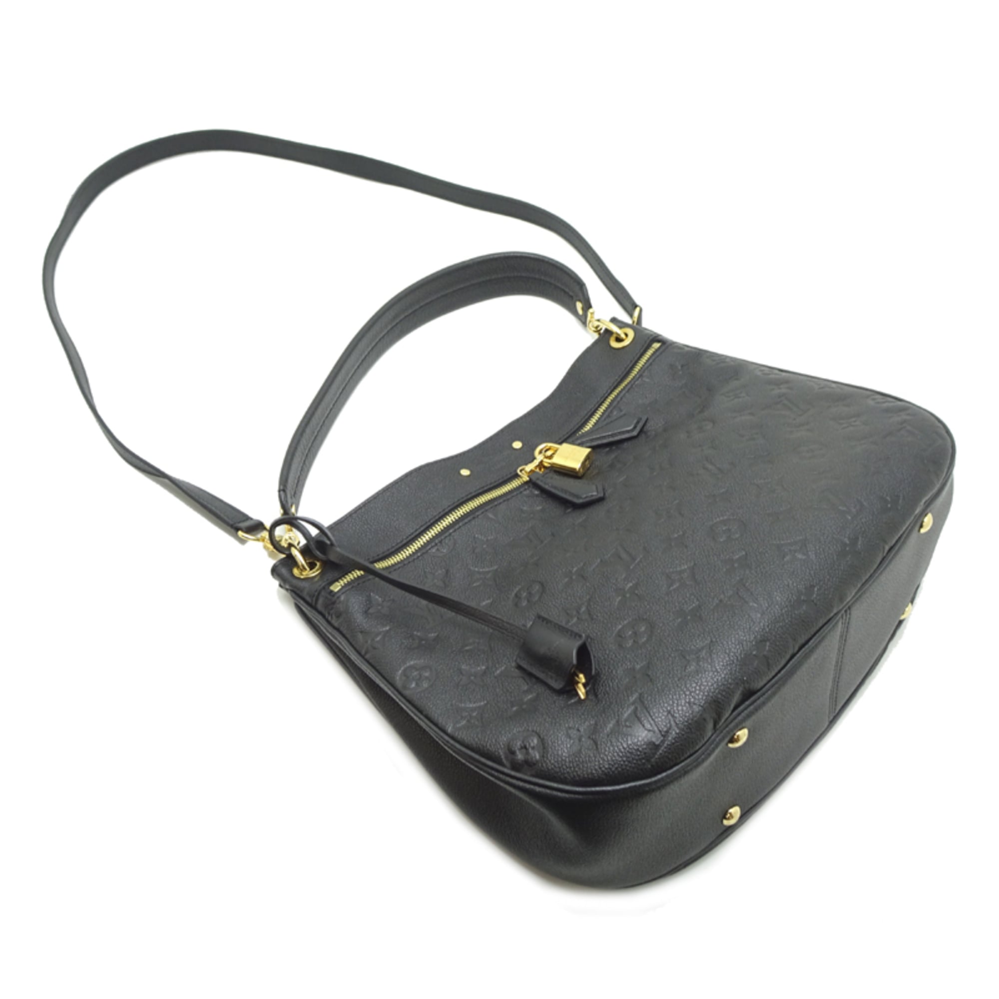 Louis Vuitton Black Noir Monogram Empreinte Shoulder Bag