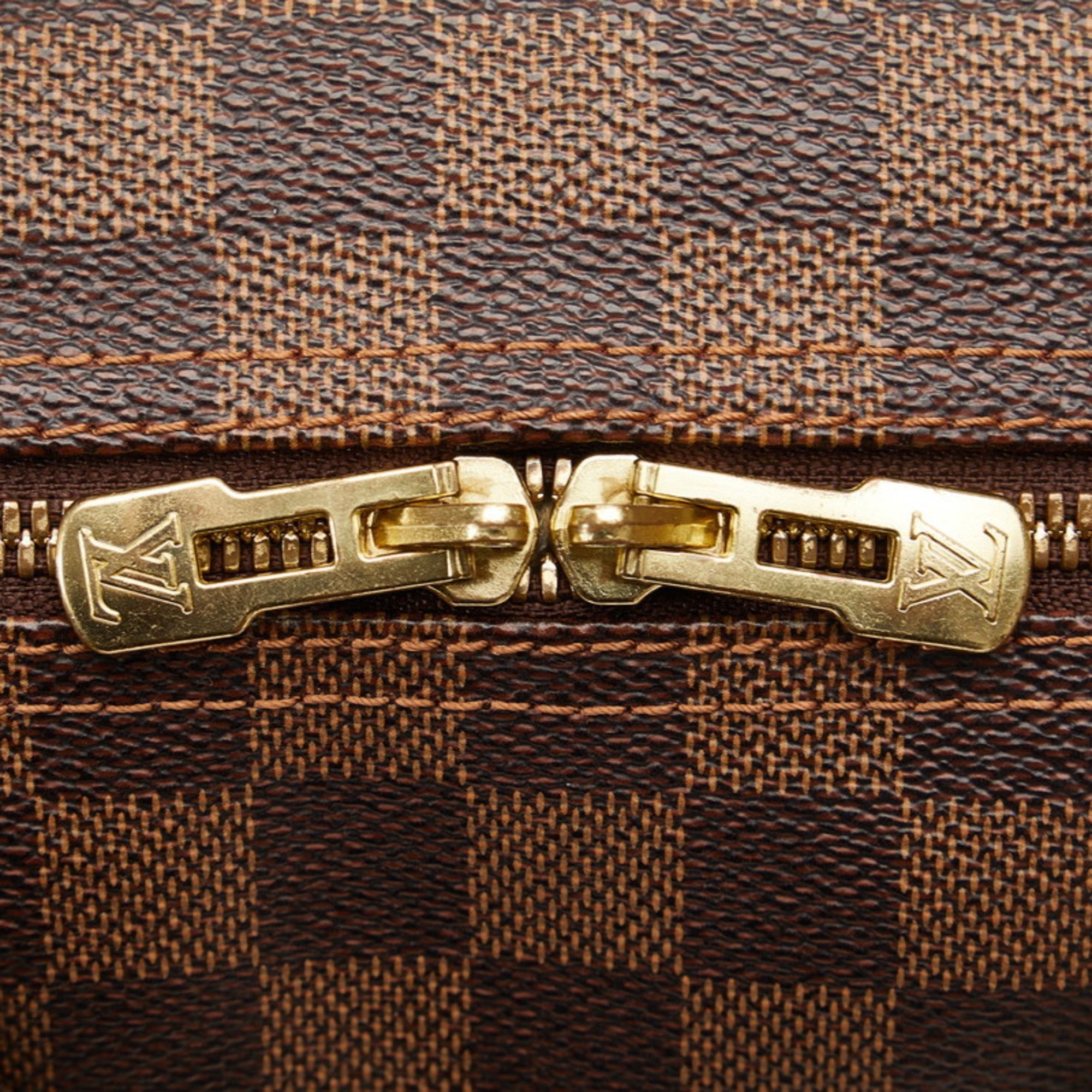 Louis Vuitton Brown Pvc Leather Handbag Shoulder Bag