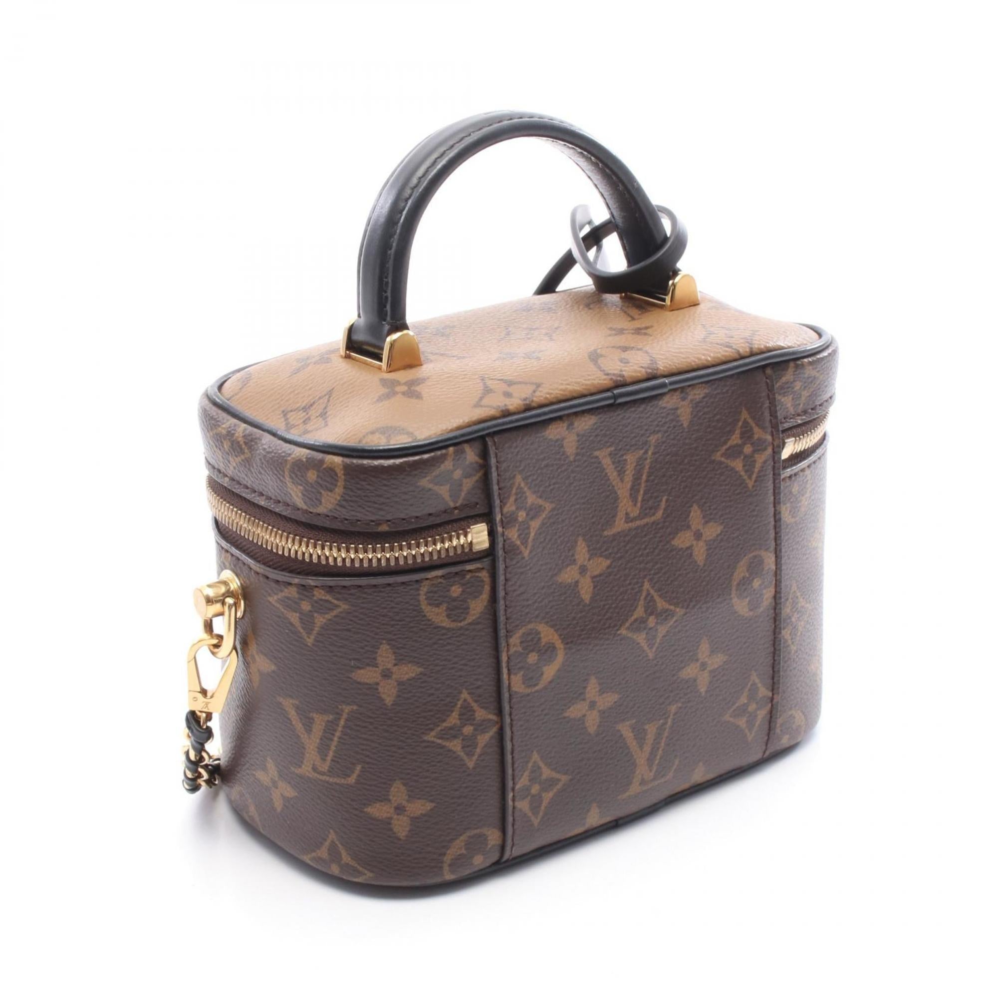 Louis Vuitton Black Brown Pvc Leather Handbag