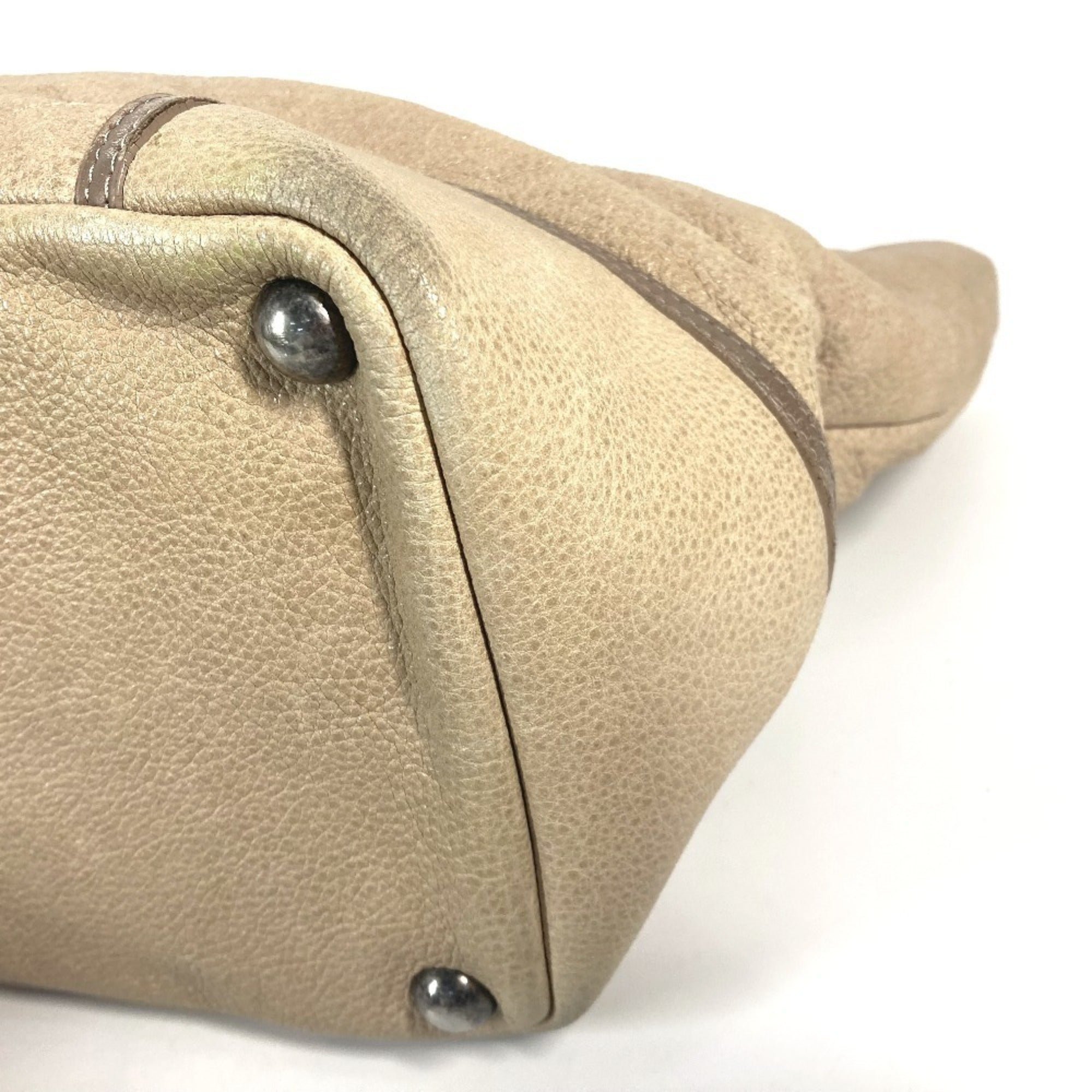 Chanel Beige Leather Shoulder Bag Tote Bag