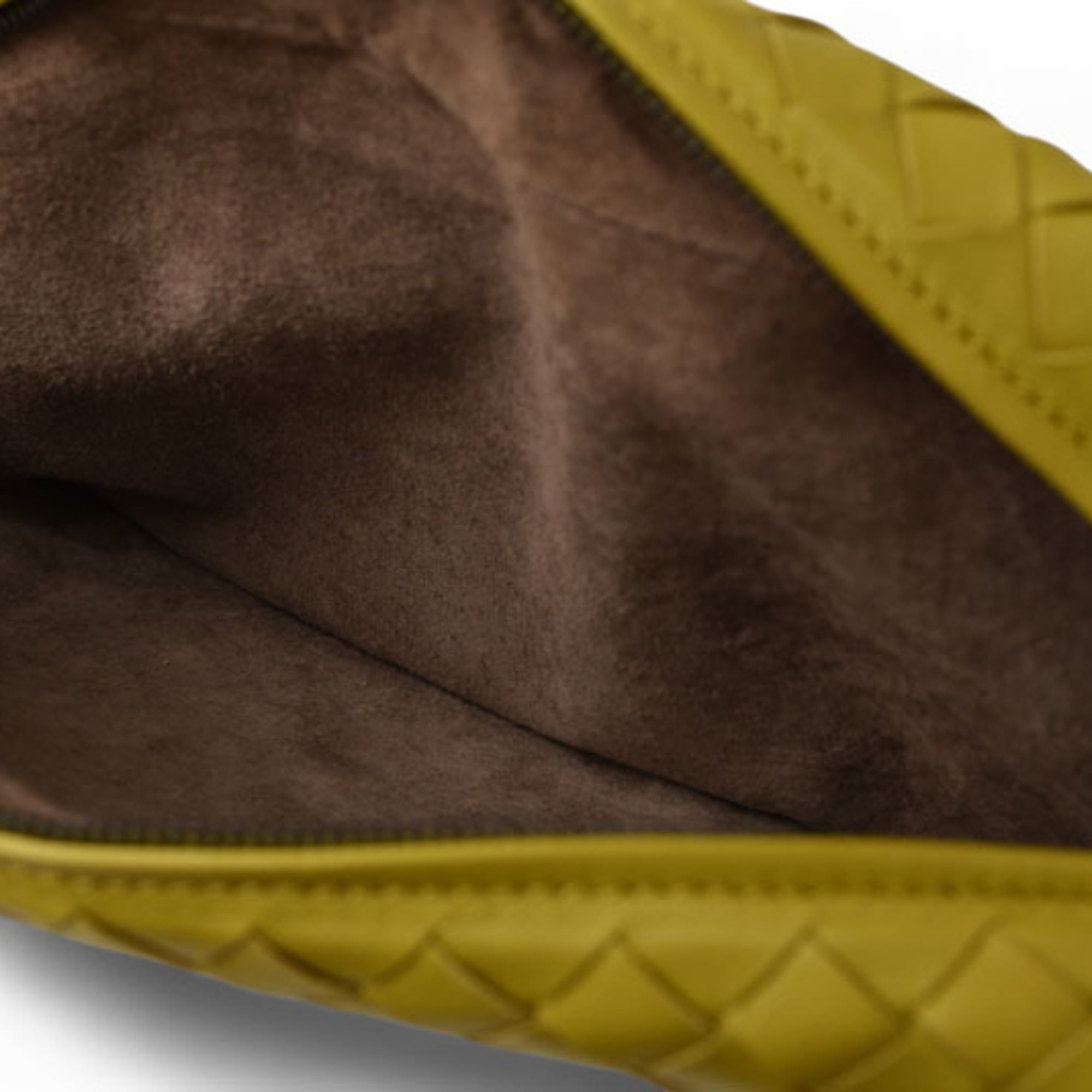 Bottega Veneta Mustard Leather Clutch Bag Shoulder Bag