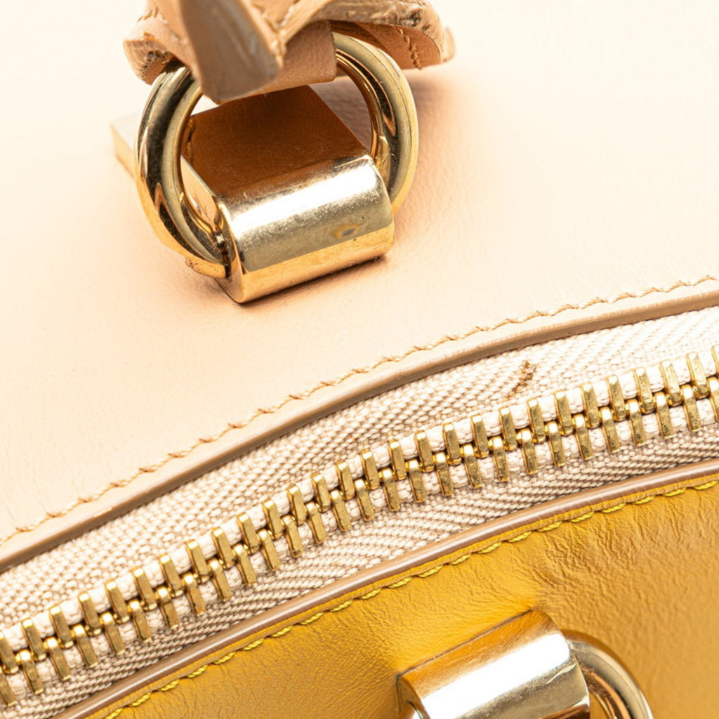 Chloé Beige Yellow Leather Handbag Shoulder Bag (Pre-Owned)
