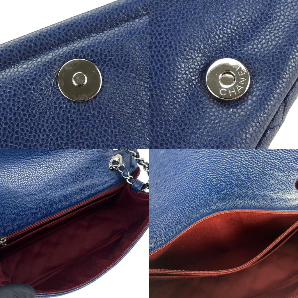 Chanel Matelasse Navy Grained Calfskin Shoulder Bag