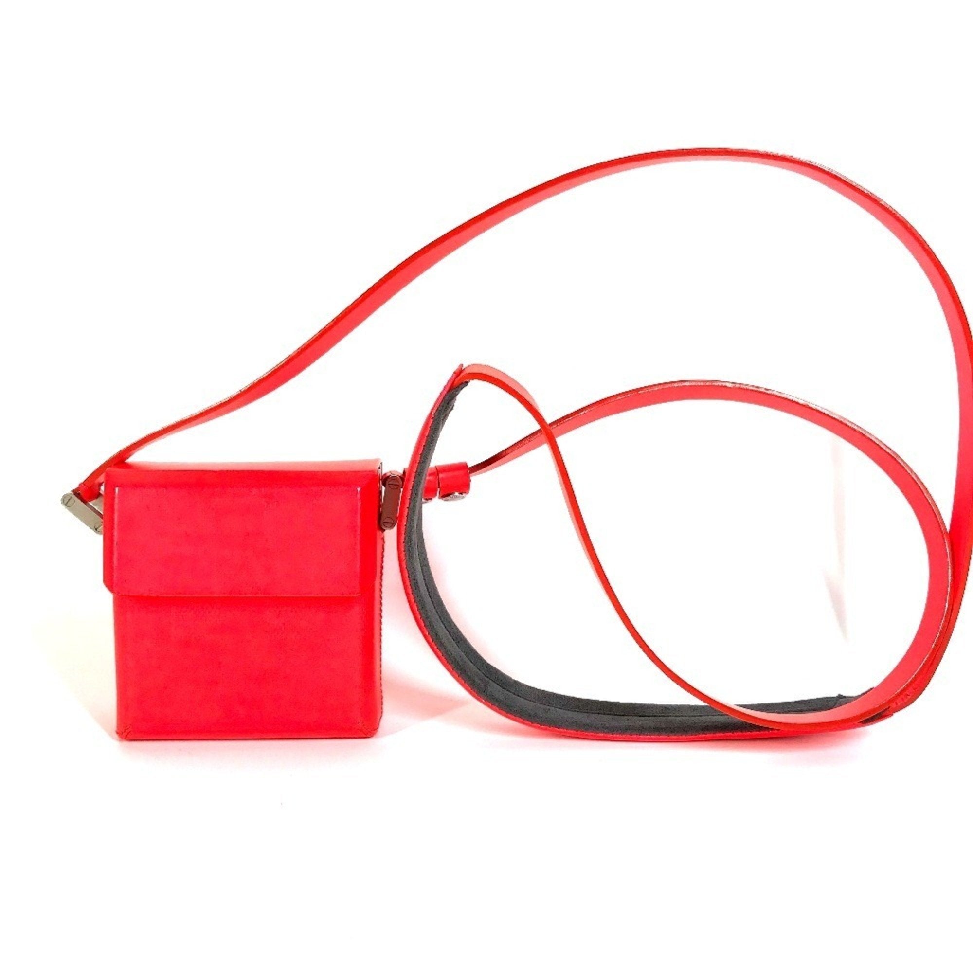 Louis Vuitton Coral Color Red Color Damier Glace Pochette Shoulder Bag