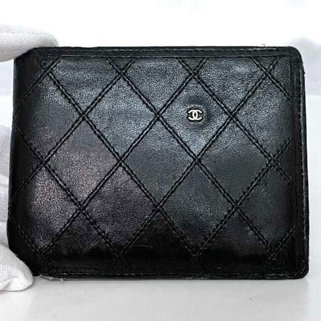 Chanel Black Leather Wallet (Bi-Fold)
