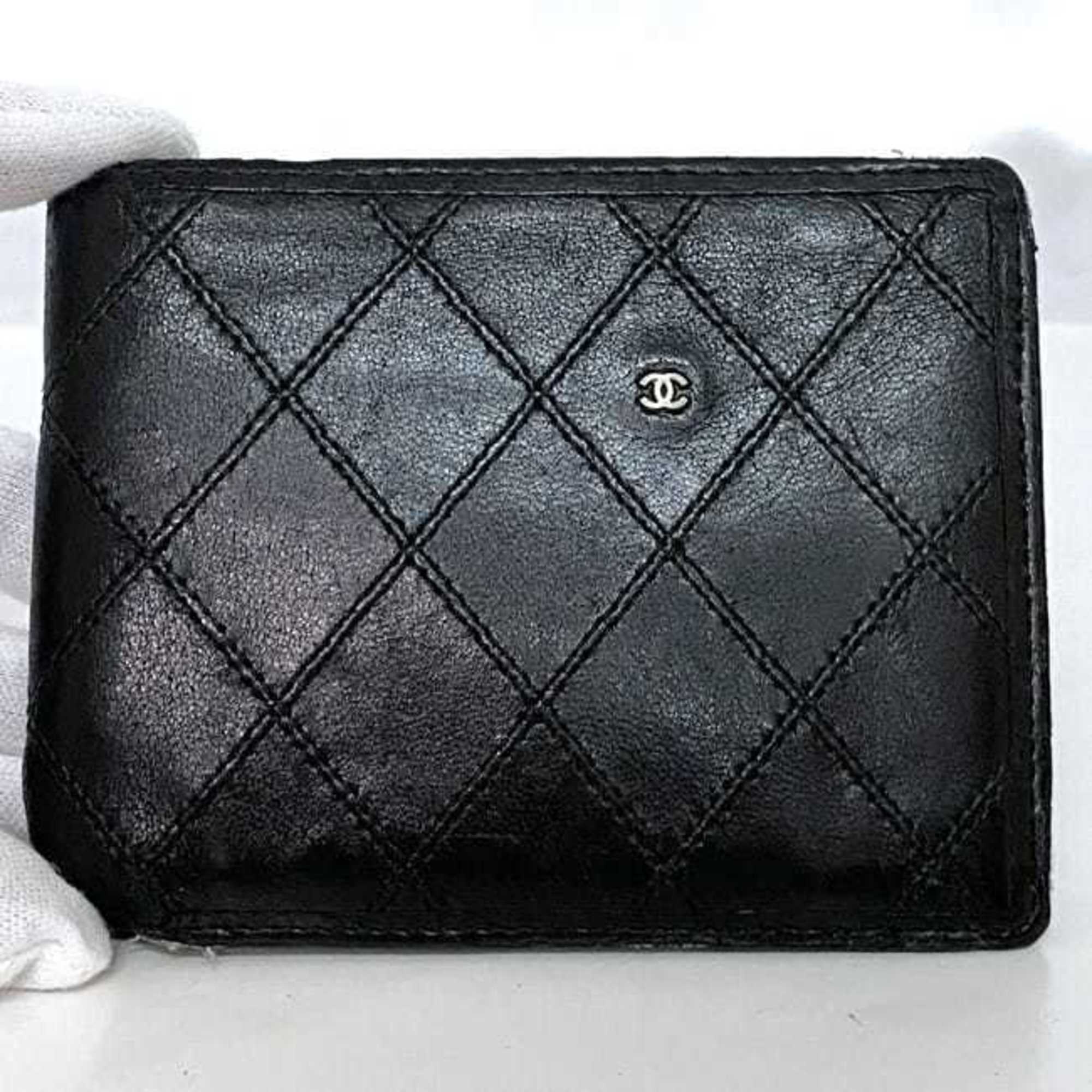 Chanel Black Leather Wallet (Bi-Fold)