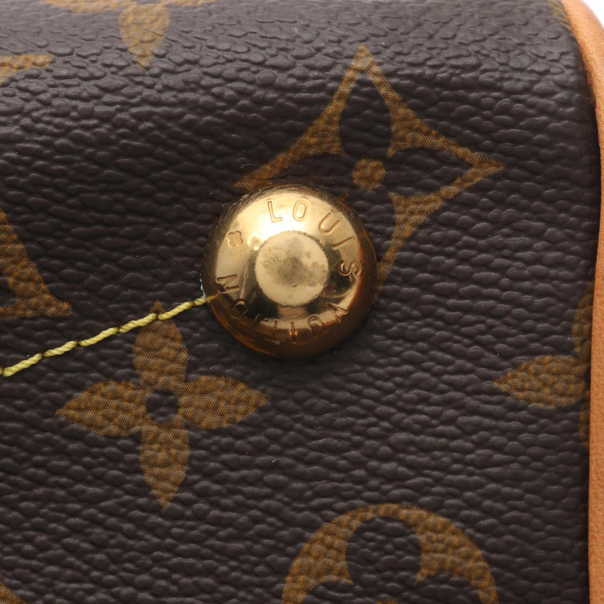 Louis Vuitton Brown Coated Canvas Leather Handbag