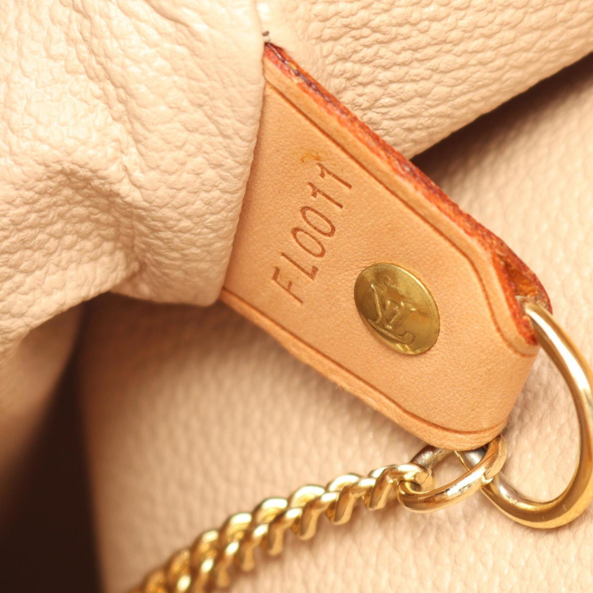 Louis Vuitton Brown Coated Canvas Leather Shoulder Bag