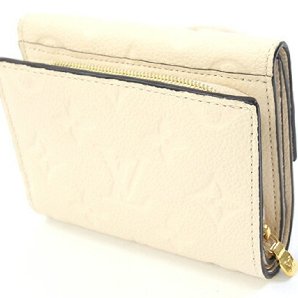 Louis Vuitton Ivory Monogram Empreinte Cuir Ombre Leather Wallet (Tri-Fold)